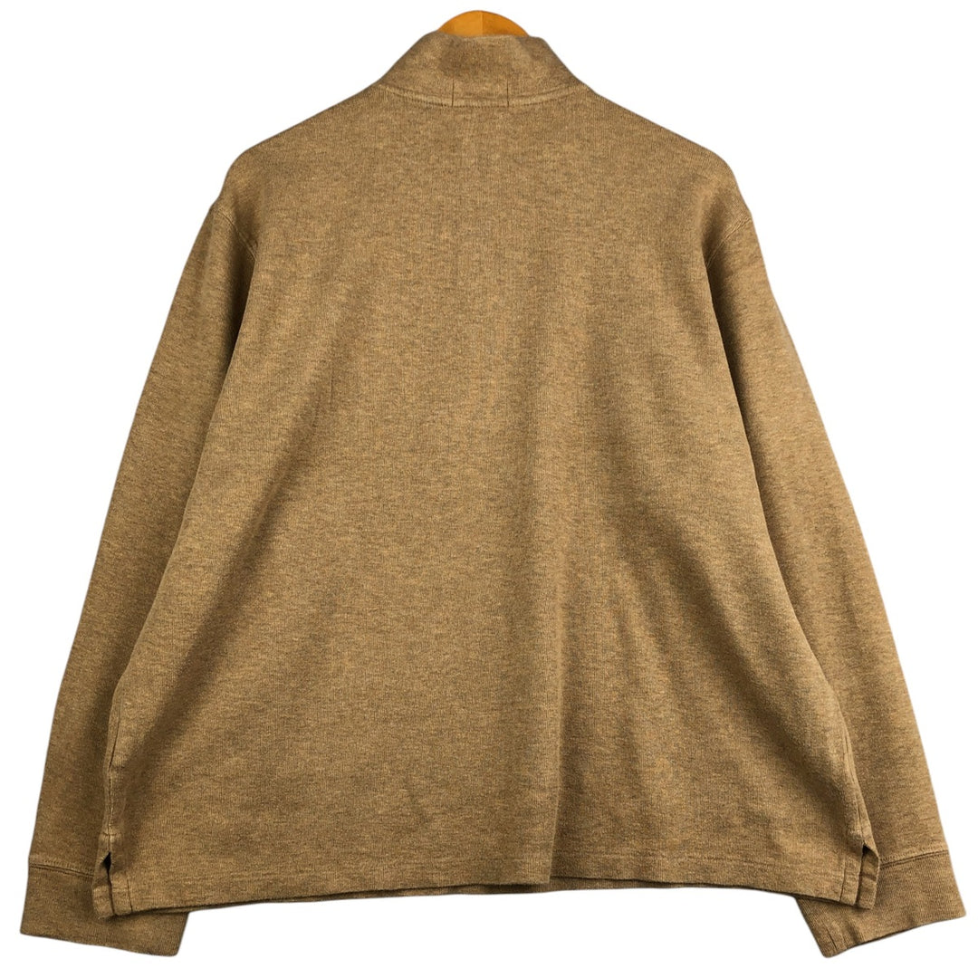 Ralph Lauren POLO RALPH LAUREN ESTATE RIB half-zip sweatshirt, sweatshirt, men's XL size cotton Beige type Vintage Second Hand