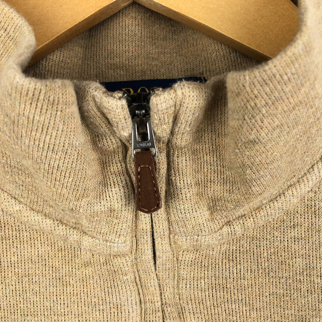 Ralph Lauren POLO RALPH LAUREN ESTATE RIB half-zip sweatshirt, sweatshirt, men's XL size cotton Beige type Vintage Second Hand