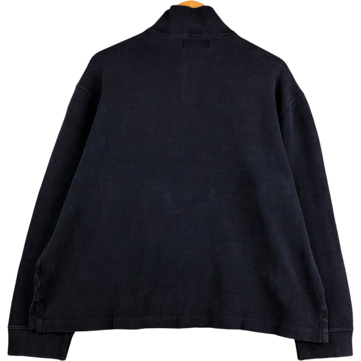 Ralph Lauren POLO by Ralph Lauren Half-Zip Sweatshirt, Men's XL cotton navy blue type Vintage Second Hand