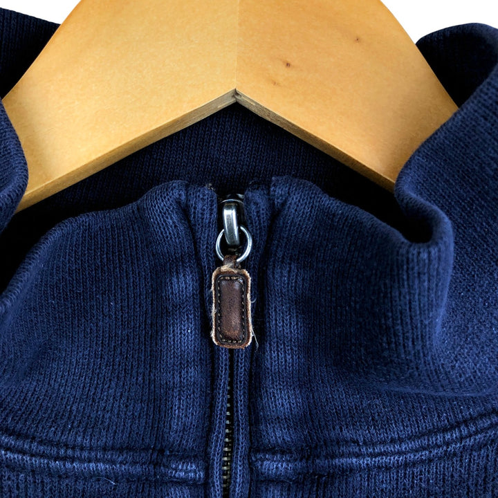 Ralph Lauren POLO by Ralph Lauren Half-Zip Sweatshirt, Men's XL cotton navy blue type Vintage Second Hand