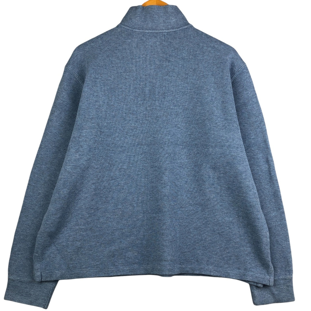 Ralph Lauren POLO by Ralph Lauren Half-Zip Sweatshirt, Men's Size L cotton Blue type light blue Vintage Second Hand