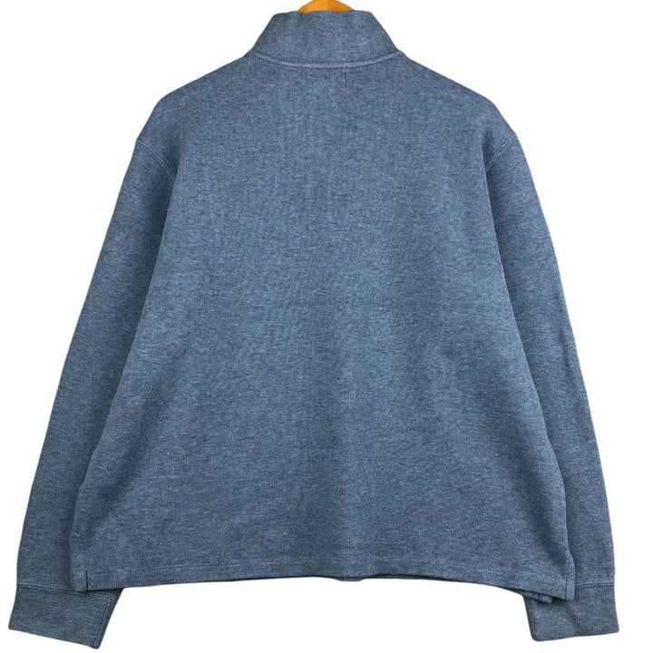 Ralph Lauren POLO by Ralph Lauren Half-Zip Sweatshirt, Men's Size L cotton Blue type light blue Vintage Second Hand