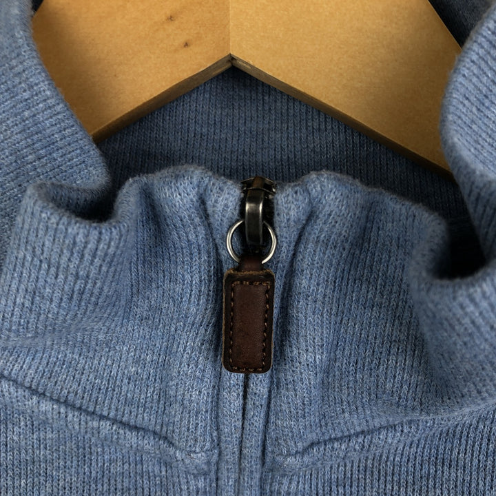 Ralph Lauren POLO by Ralph Lauren Half-Zip Sweatshirt, Men's Size L cotton Blue type light blue Vintage Second Hand