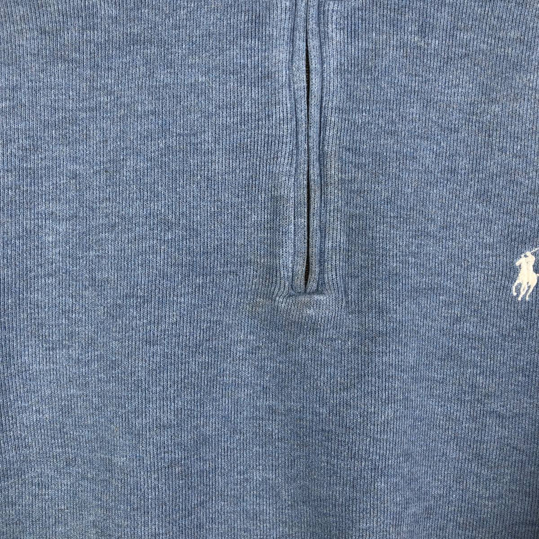 Ralph Lauren POLO by Ralph Lauren Half-Zip Sweatshirt, Men's Size L cotton Blue type light blue Vintage Second Hand
