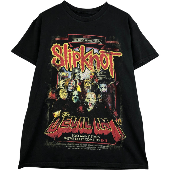 Slipknot Band T-shirt, Band T, Men's M size cotton black type Vintage Second Hand
