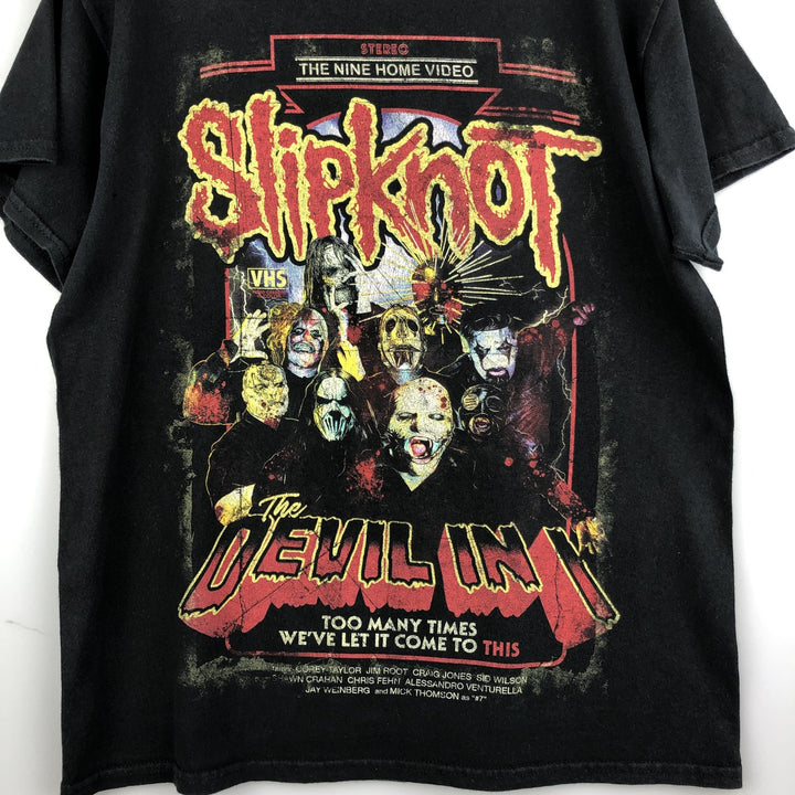 Slipknot Band T-shirt, Band T, Men's M size cotton black type Vintage Second Hand
