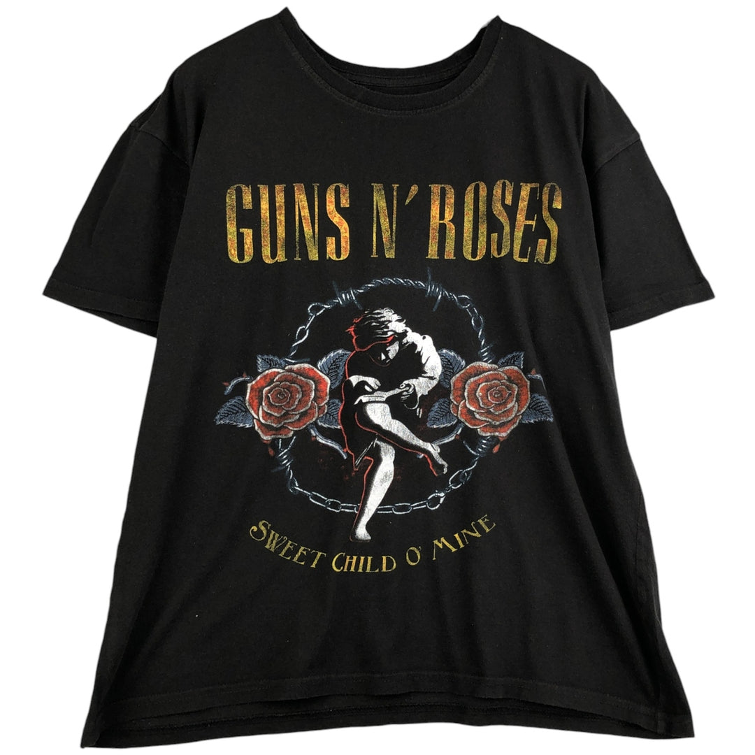 Guns N' Roses Band T-shirt, Band T, Men's L size cotton black type Vintage Second Hand