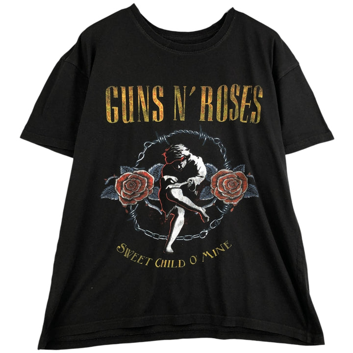 Guns N' Roses Band T-shirt, Band T, Men's L size cotton black type Vintage Second Hand