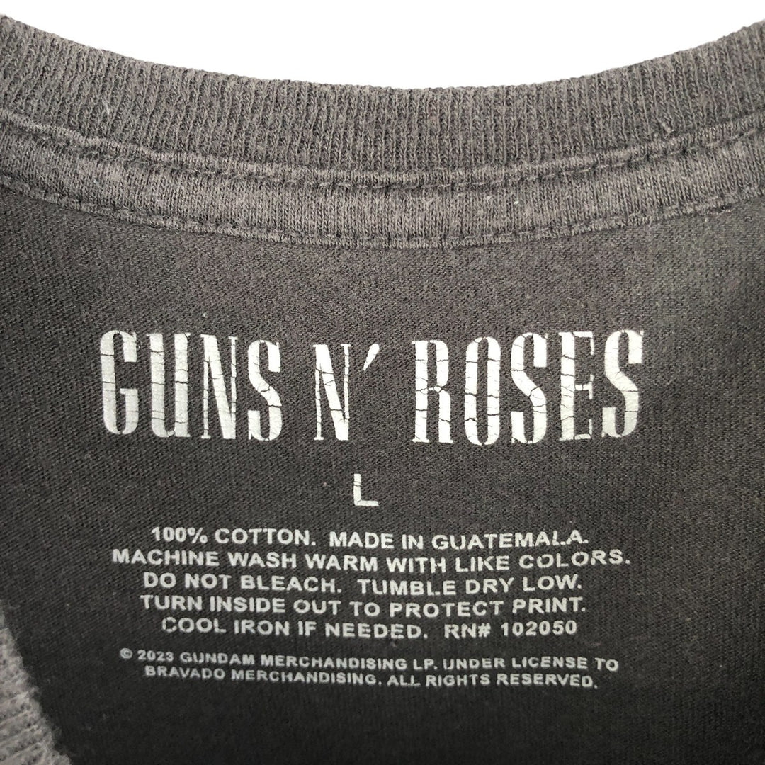 Guns N' Roses Band T-shirt, Band T, Men's L size cotton black type Vintage Second Hand