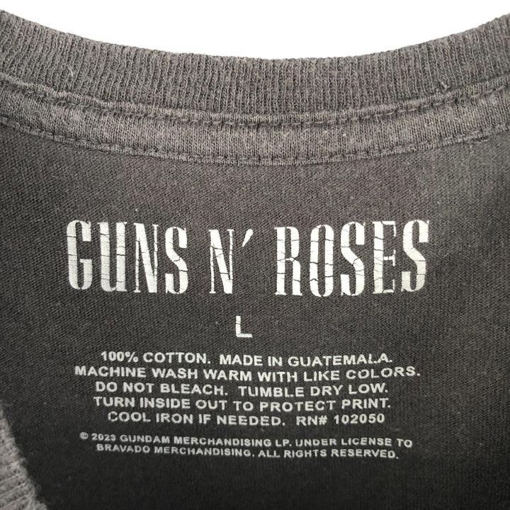 Guns N' Roses Band T-shirt, Band T, Men's L size cotton black type Vintage Second Hand