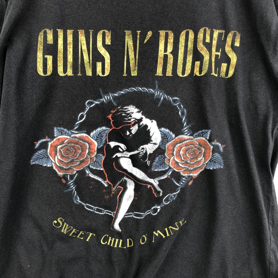 Guns N' Roses Band T-shirt, Band T, Men's L size cotton black type Vintage Second Hand