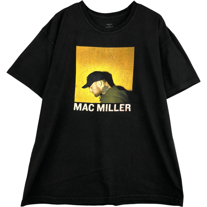 MAC MILLER Rap T-shirt, Men's Size L cotton black type Vintage Second Hand