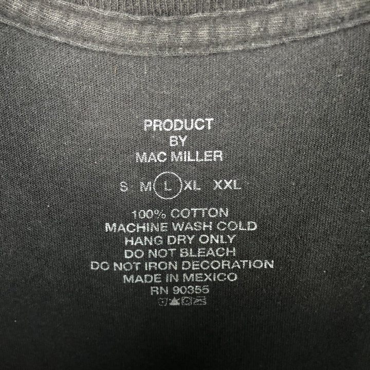 MAC MILLER Rap T-shirt, Men's Size L cotton black type Vintage Second Hand