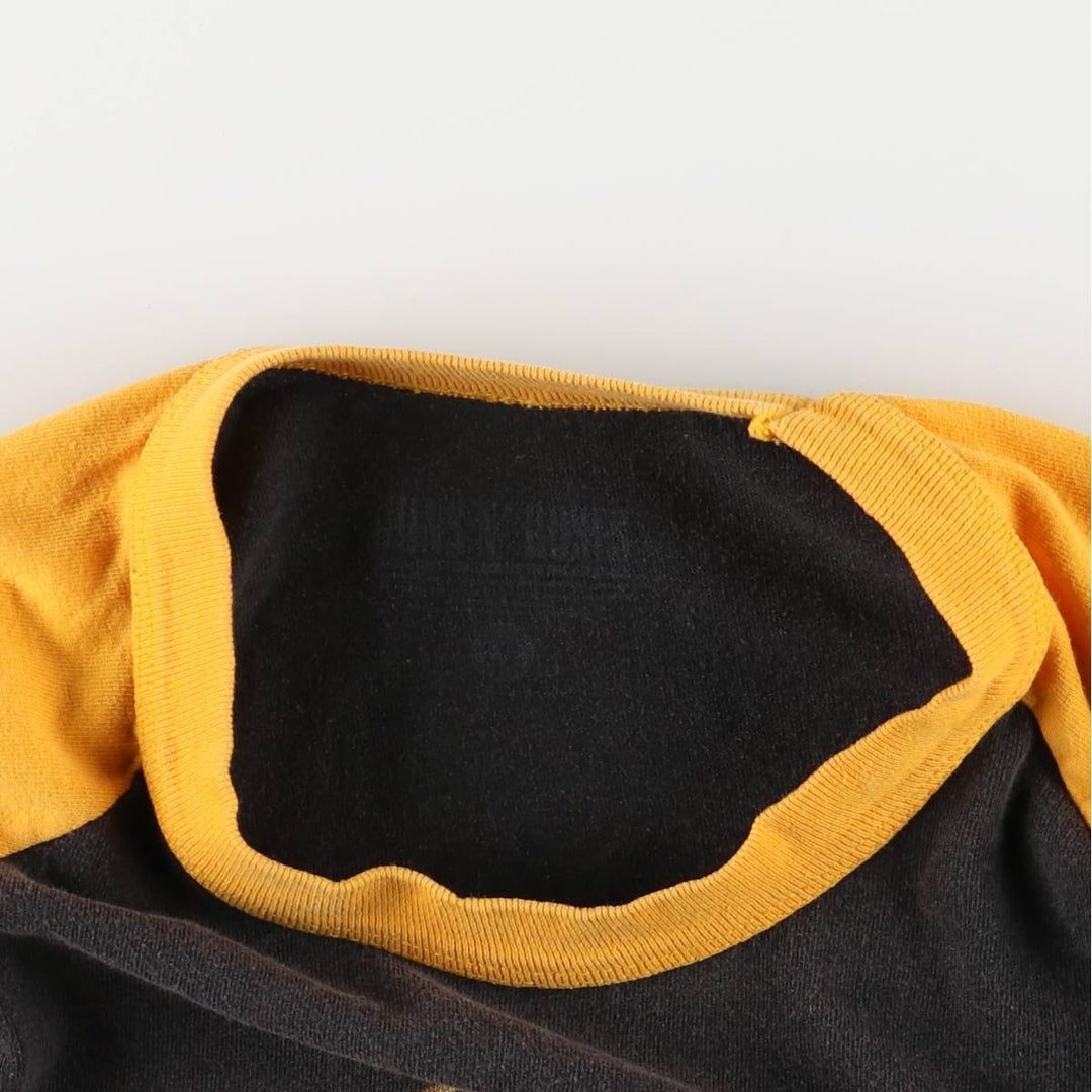 GUNS N' ROSES 3/4 Sleeve Raglan Band T-Shirt, Men's Size L unclear black type Vintage Second Hand