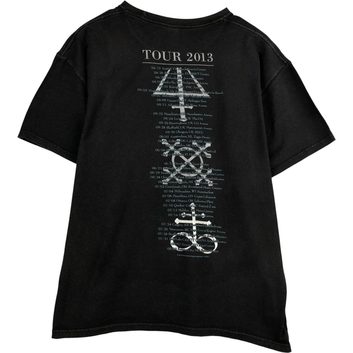 M AND O RUSH Band T-Shirt, Men's Size L cotton black type Vintage Second Hand