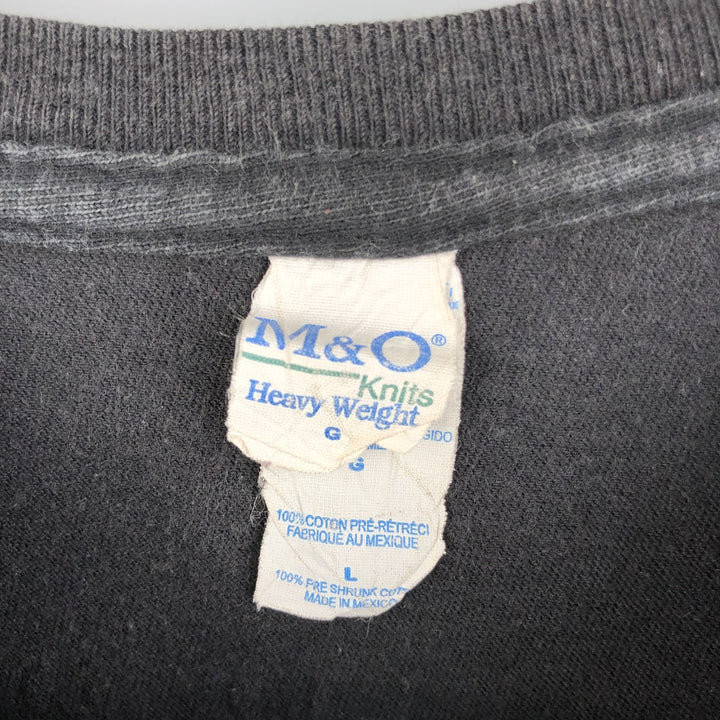 M AND O RUSH Band T-Shirt, Men's Size L cotton black type Vintage Second Hand