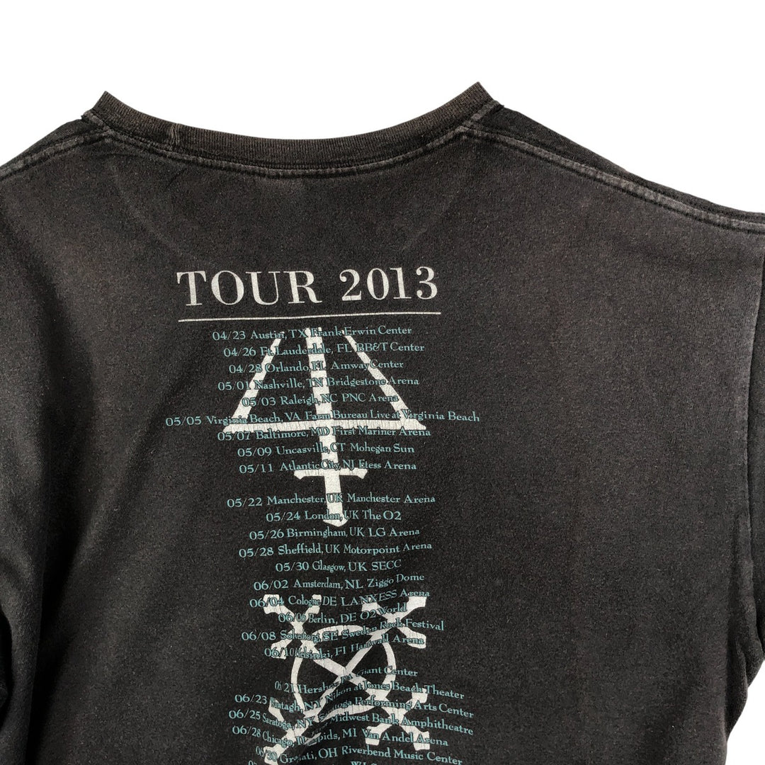 M AND O RUSH Band T-Shirt, Men's Size L cotton black type Vintage Second Hand