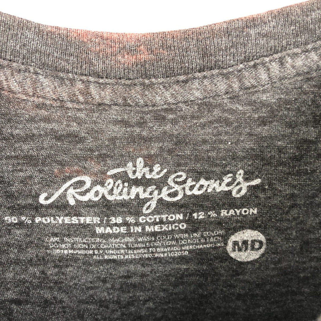 The Rolling Stones Band T-shirt, Men's M size cotton Charcoal Vintage Second Hand