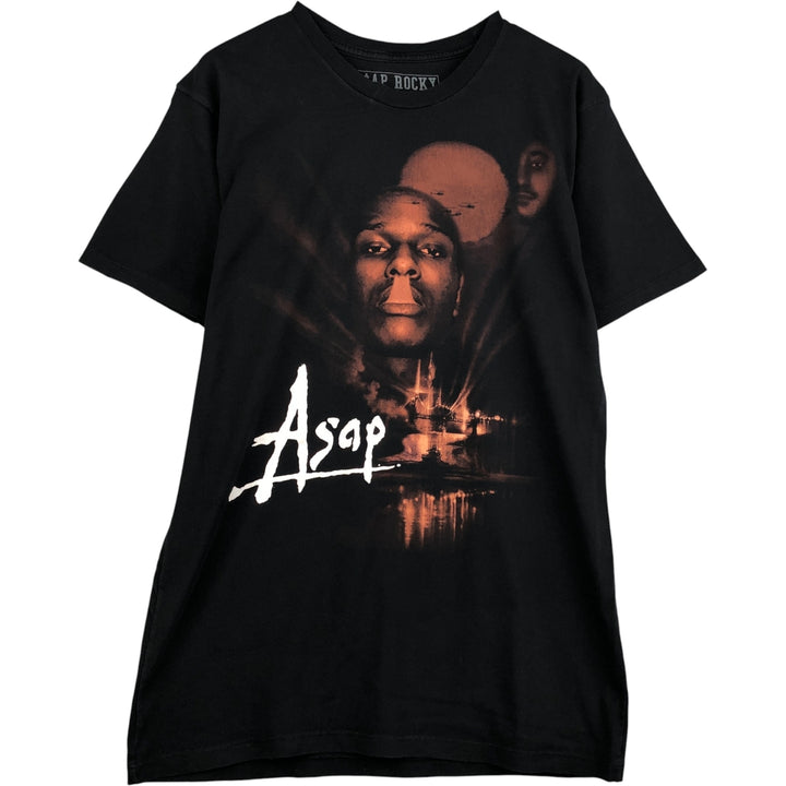 ASAP ROCKY Rap T-shirt, Men's Size M unclear black type Vintage Second Hand