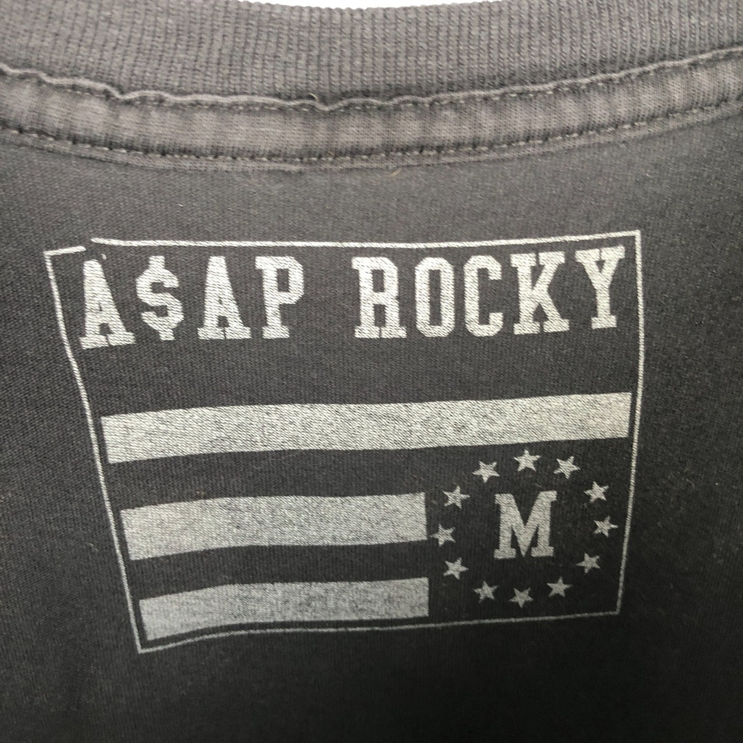 ASAP ROCKY Rap T-shirt, Men's Size M unclear black type Vintage Second Hand