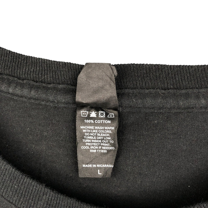 BAYISLAND GUNS N' ROSES Skull Pattern Band T-Shirt, Men's Size L cotton black type Vintage Second Hand