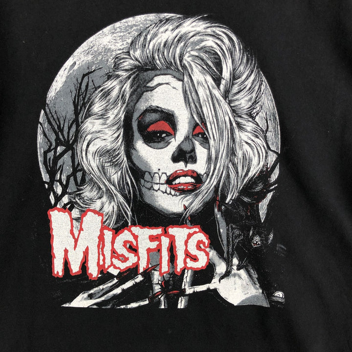 FRUIT OF THE LOOM MISFITS Band T-Shirt, Men's Size L cotton black type Vintage Second Hand