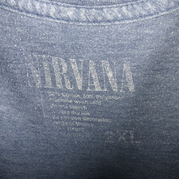 NIRVANA Nirvana Band T-shirt, Band T, Men's XXL cotton Purple type blue-purple Vintage Second Hand