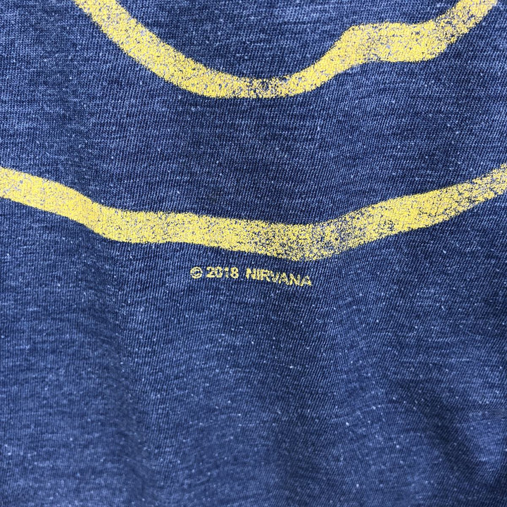 NIRVANA Nirvana Band T-shirt, Band T, Men's XXL cotton Purple type blue-purple Vintage Second Hand