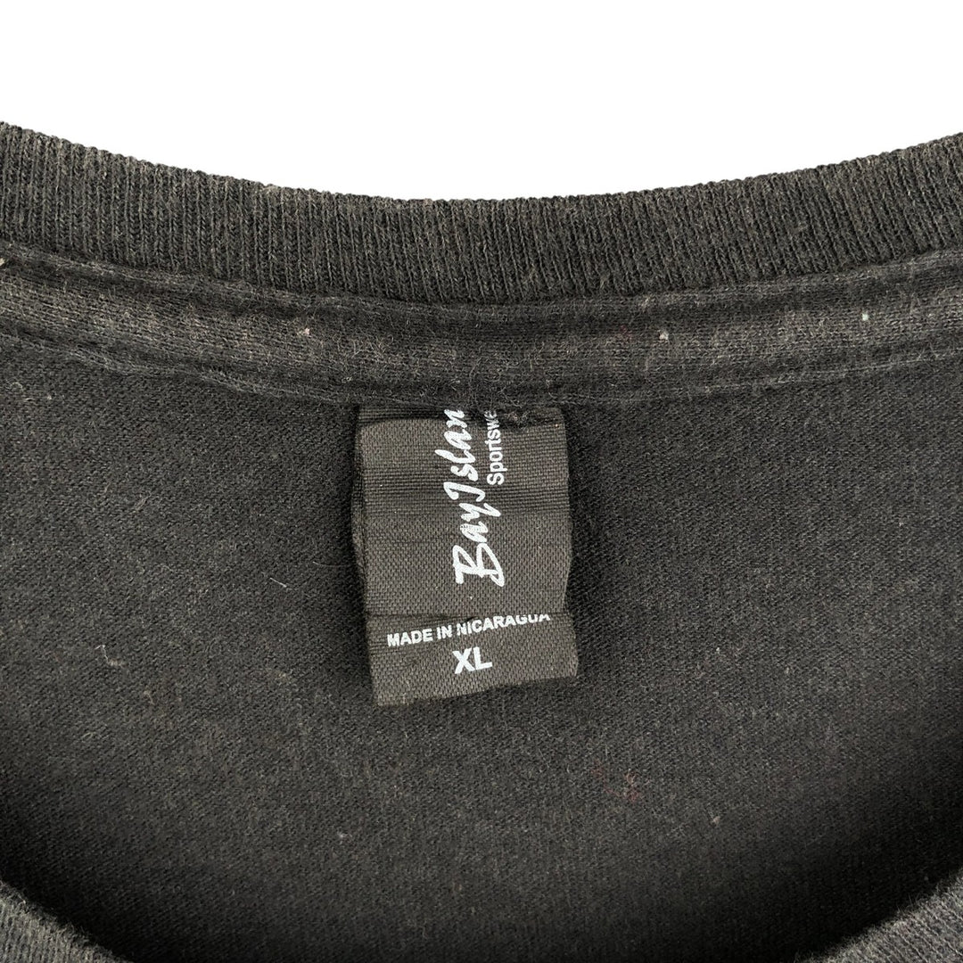 BAYISLAND SLIPKNOT Skull Pattern Band T-Shirt, Men's XL cotton black type Vintage Second Hand