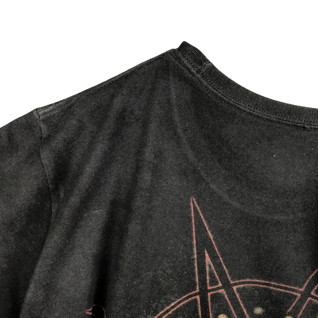 BAYISLAND SLIPKNOT Skull Pattern Band T-Shirt, Men's XL cotton black type Vintage Second Hand