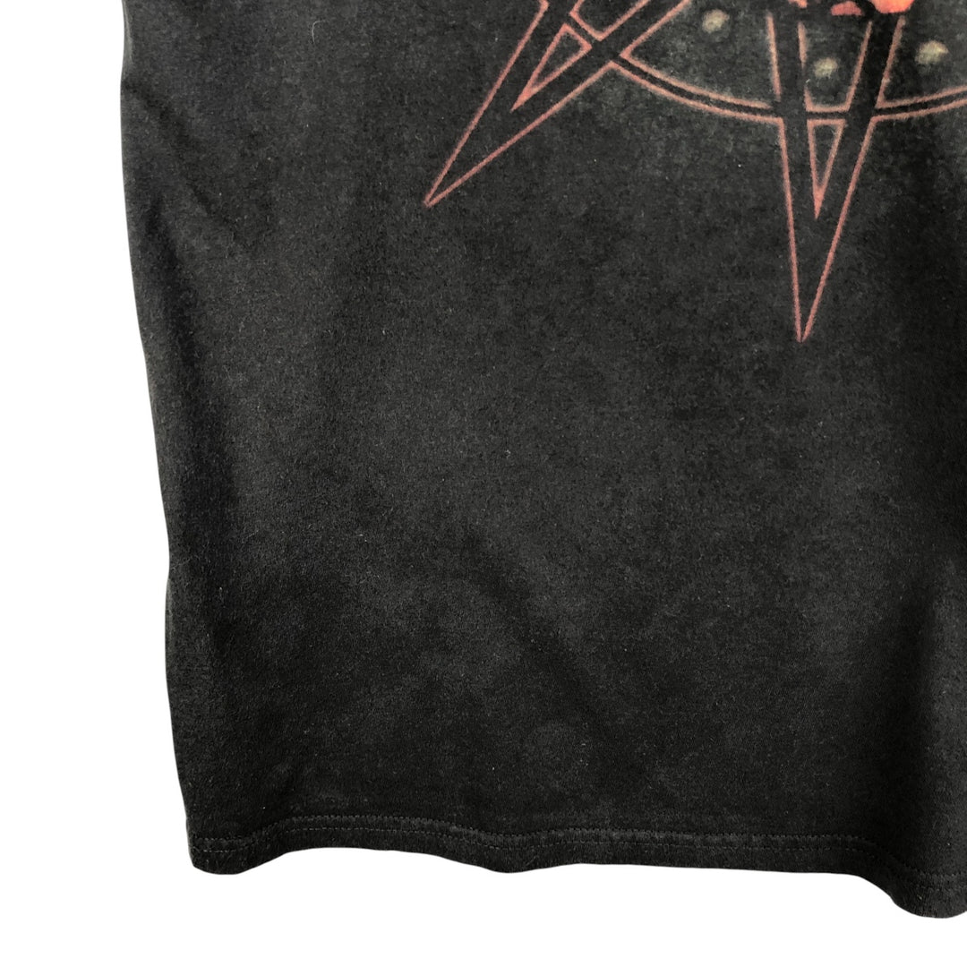 BAYISLAND SLIPKNOT Skull Pattern Band T-Shirt, Men's XL cotton black type Vintage Second Hand