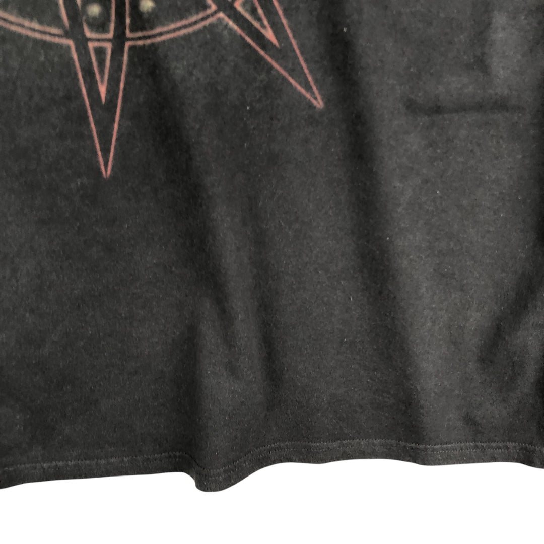 BAYISLAND SLIPKNOT Skull Pattern Band T-Shirt, Men's XL cotton black type Vintage Second Hand