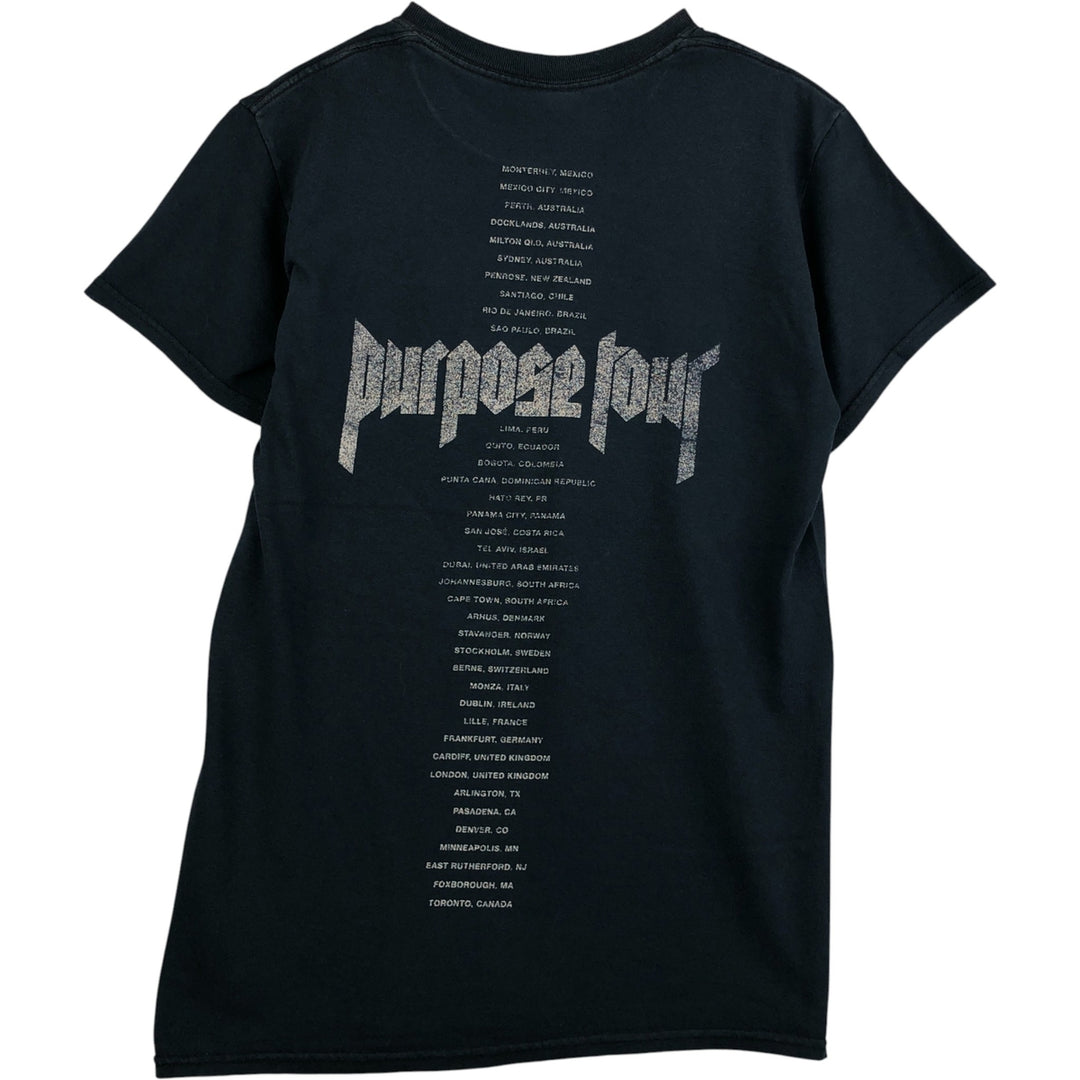 Gildan Justin Bieber Band T-Shirt, Men's Size Small cotton black type Vintage Second Hand