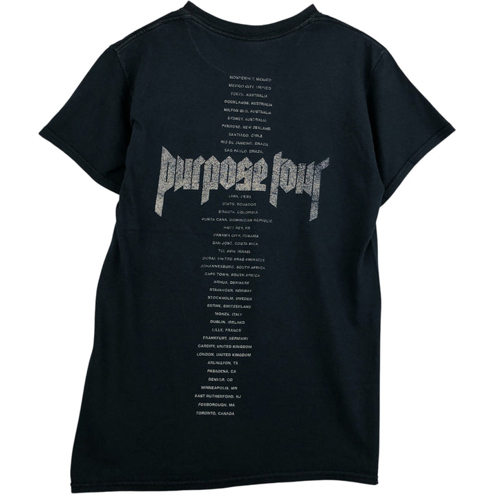 Gildan Justin Bieber Band T-Shirt, Men's Size Small cotton black type Vintage Second Hand