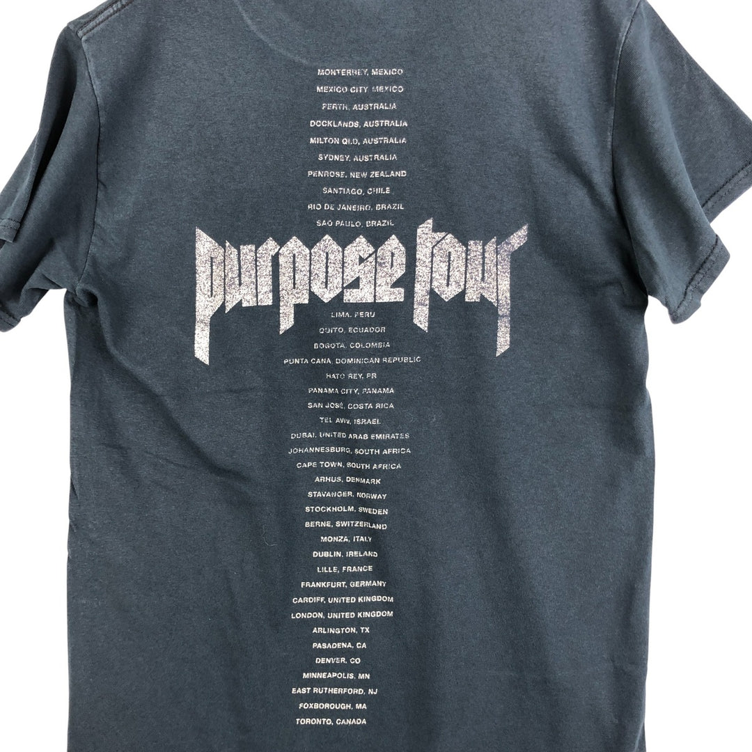 Gildan Justin Bieber Band T-Shirt, Men's Size Small cotton black type Vintage Second Hand