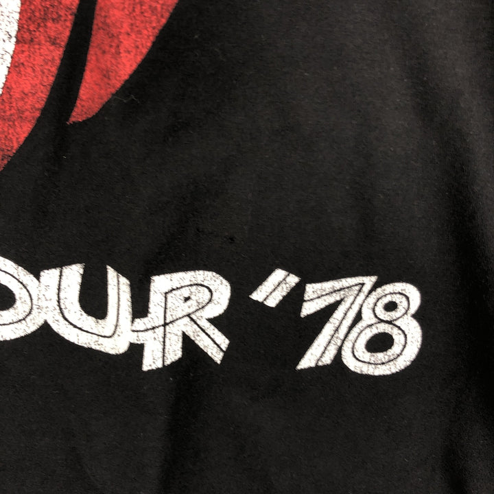 The Rolling Stones Band T-shirt, Band T, Men's L size cotton black type Vintage Second Hand