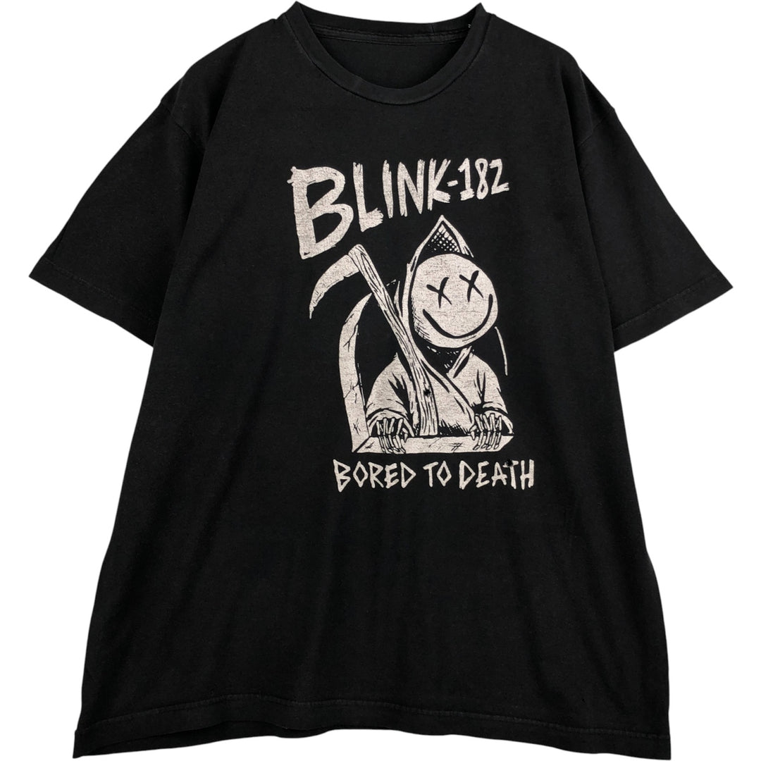 BLINK-182 Band T-Shirt, Men's Size L unclear black type Vintage Second Hand