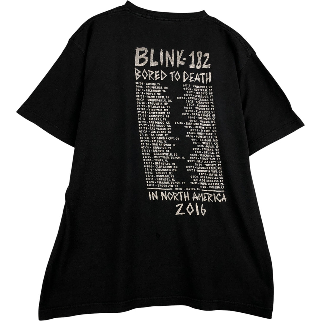 BLINK-182 Band T-Shirt, Men's Size L unclear black type Vintage Second Hand