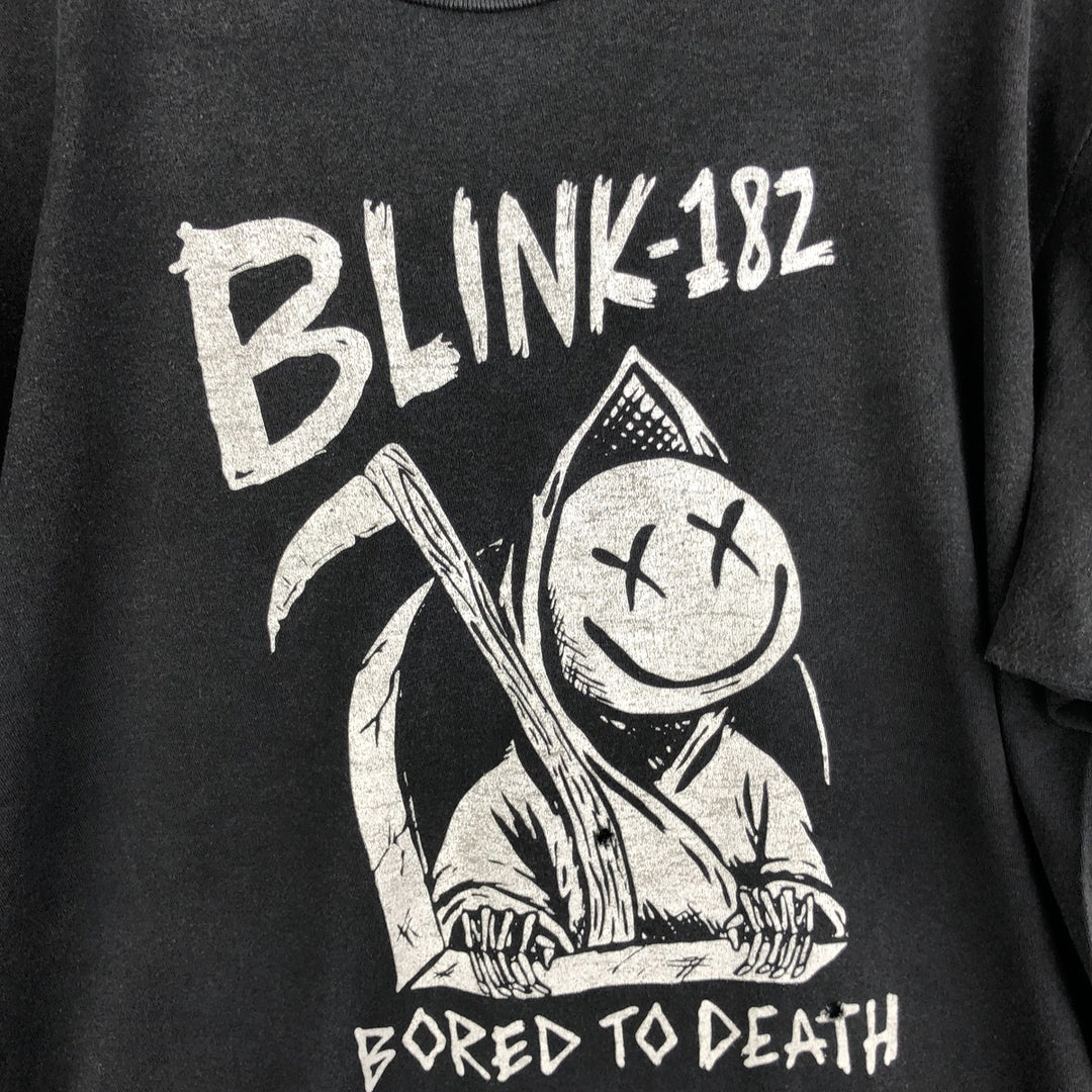 BLINK-182 Band T-Shirt, Men's Size L unclear black type Vintage Second Hand
