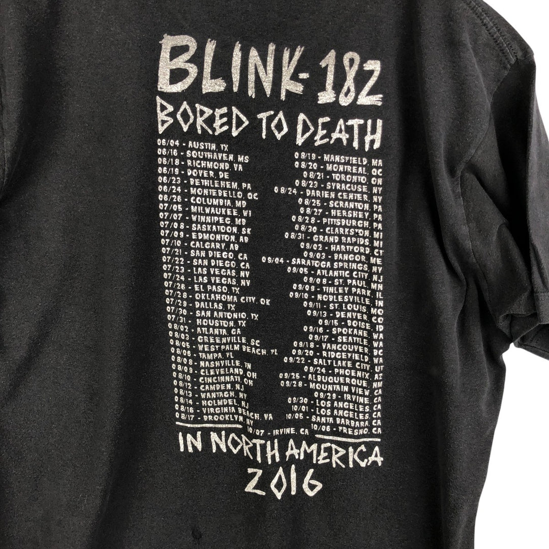 BLINK-182 Band T-Shirt, Men's Size L unclear black type Vintage Second Hand