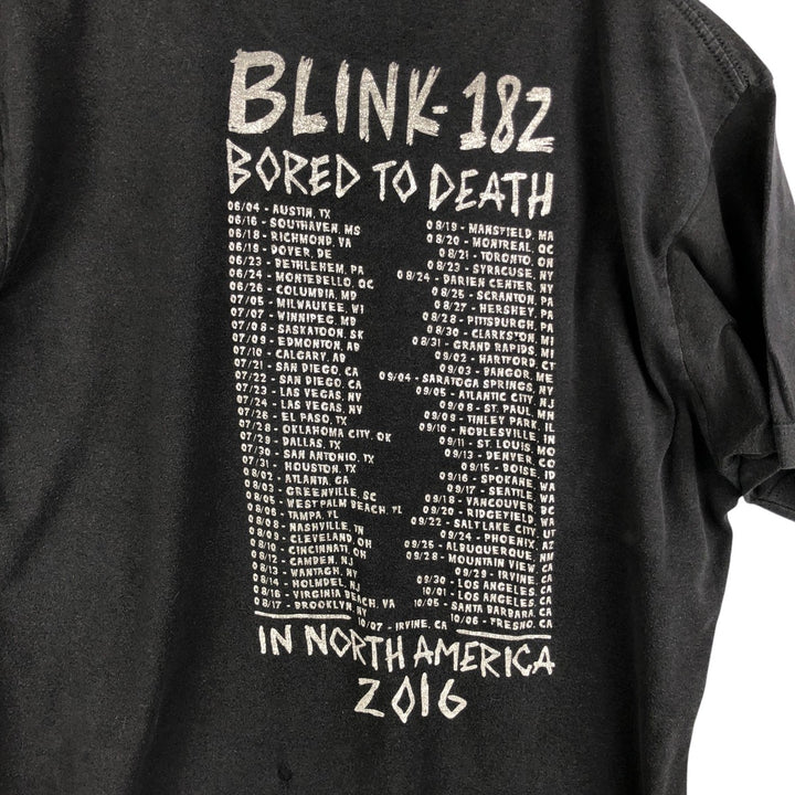 BLINK-182 Band T-Shirt, Men's Size L unclear black type Vintage Second Hand