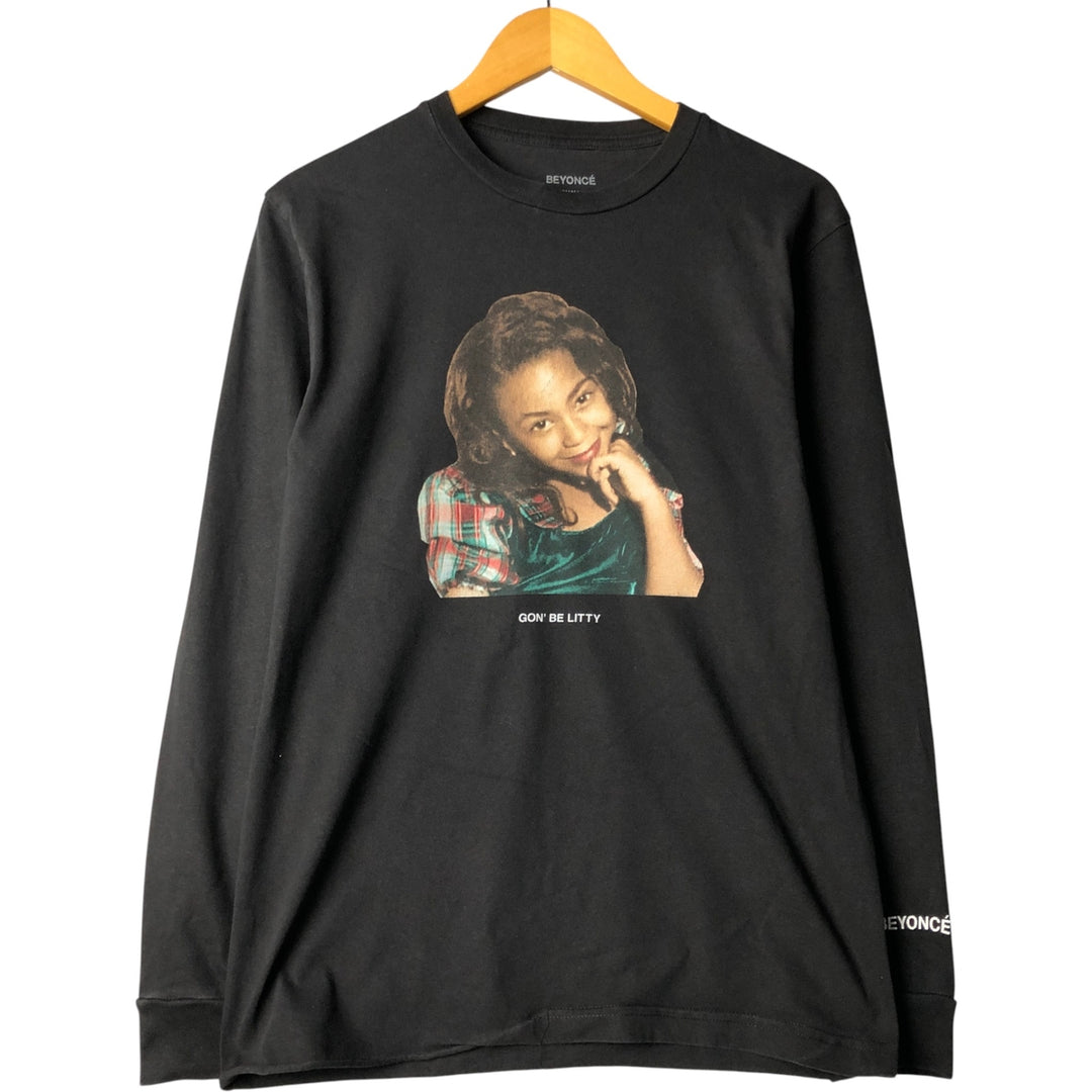 Beyonce Long Sleeve T-Shirt, Band Tee, Rap Tee, Men's Size Small cotton black type Vintage Second Hand
