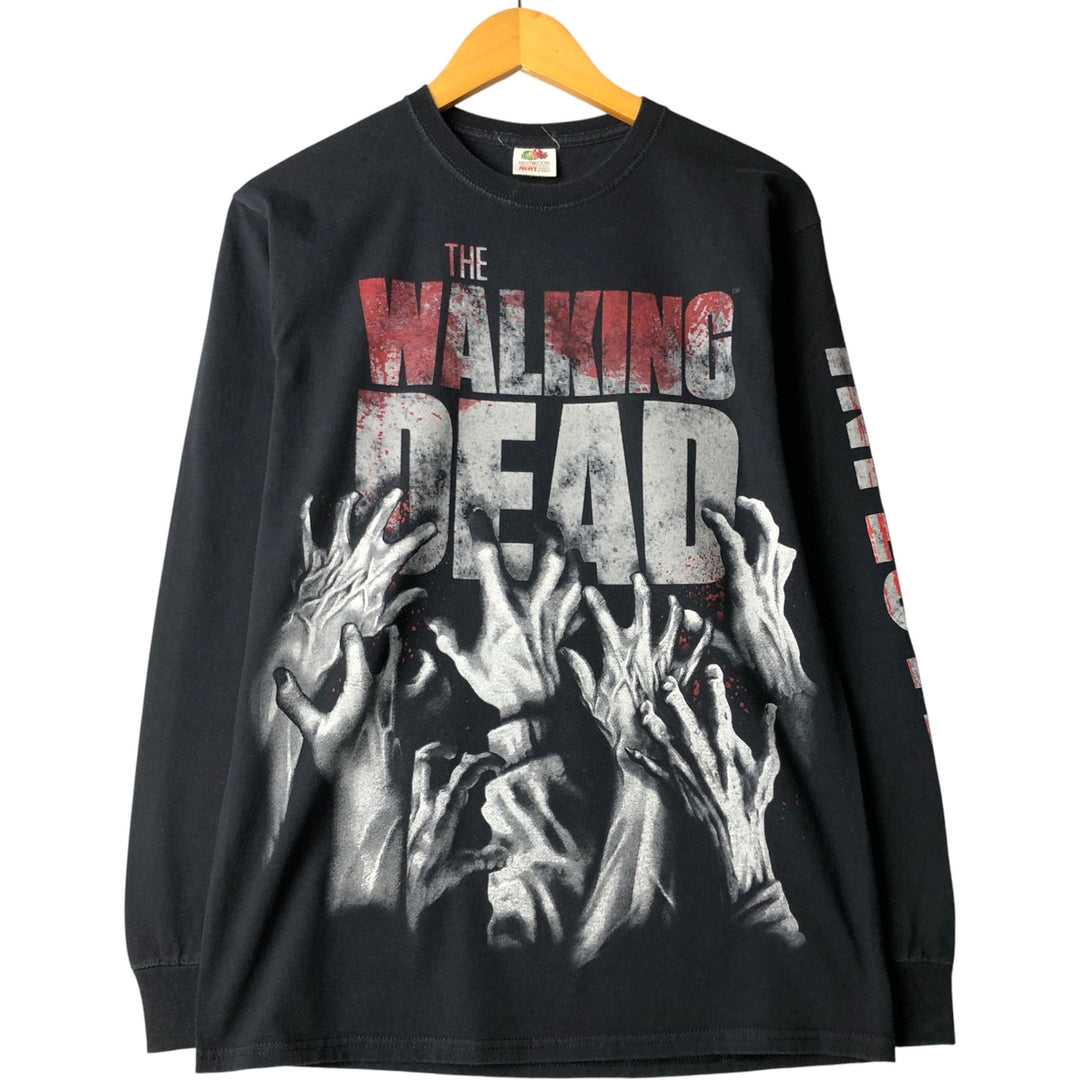 Fruit of the Loom The Walking Dead Long Sleeve T-Shirt, Men's Size Medium unclear black type Vintage Second Hand
