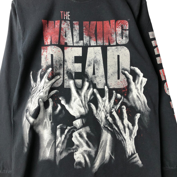 Fruit of the Loom The Walking Dead Long Sleeve T-Shirt, Men's Size Medium unclear black type Vintage Second Hand