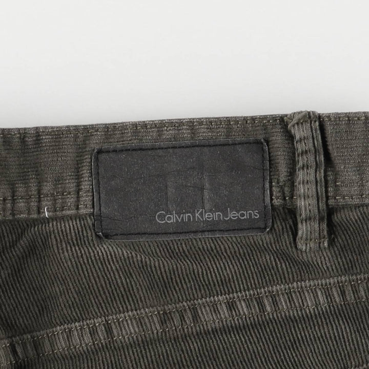 Calvin Klein Jeans corduroy pants for men, size W33 cotton Khaki type sage green Vintage Second Hand