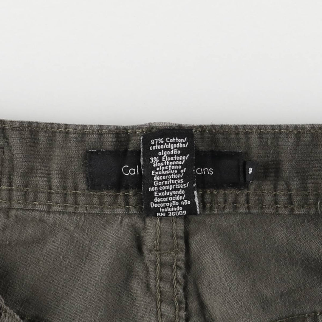 Calvin Klein Jeans corduroy pants for men, size W33 cotton Khaki type sage green Vintage Second Hand
