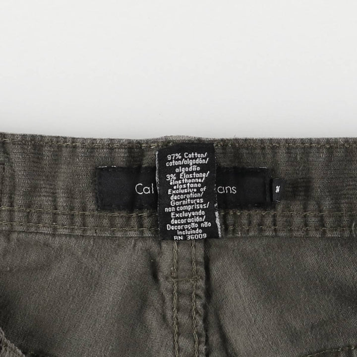 Calvin Klein Jeans corduroy pants for men, size W33 cotton Khaki type sage green Vintage Second Hand