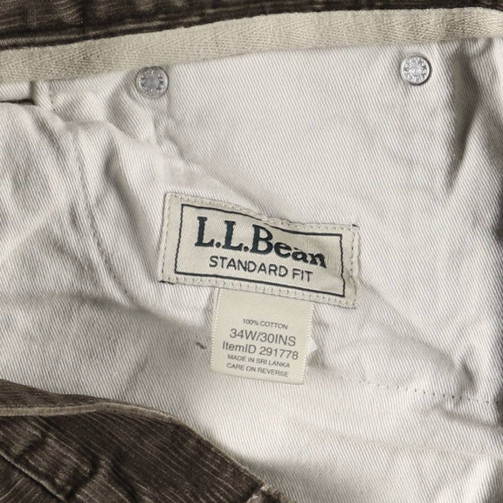 LLBean Corduroy Pants for Men (W34 equivalent) cotton Khaki type brown Vintage Second Hand