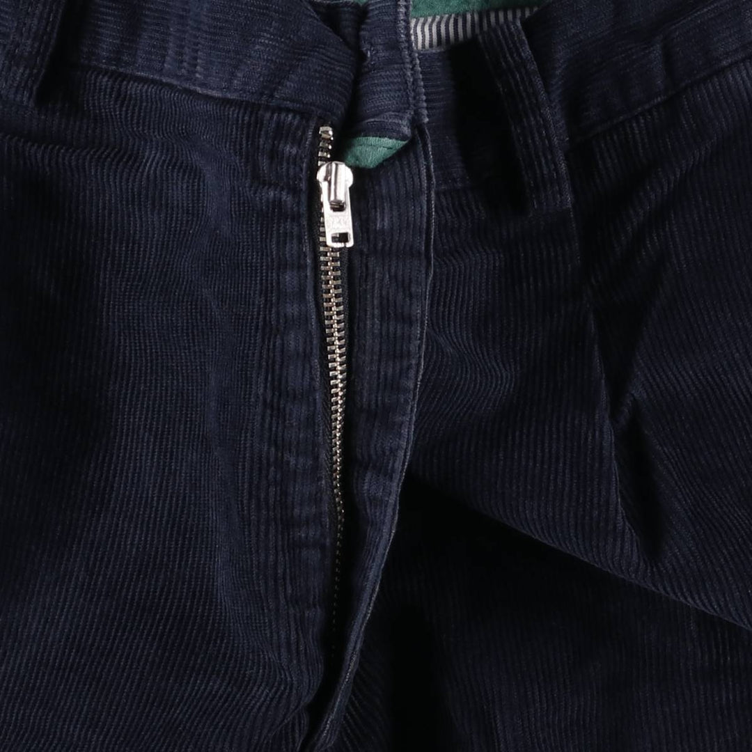 Lacoste One-Tuck Corduroy Pants, Men's, Size W33 cotton navy blue type Vintage Second Hand