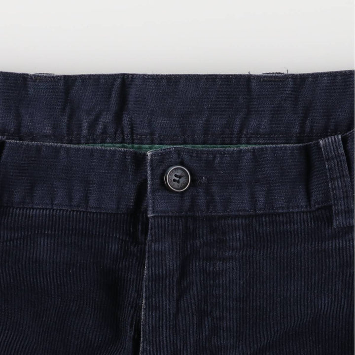 Lacoste One-Tuck Corduroy Pants, Men's, Size W33 cotton navy blue type Vintage Second Hand